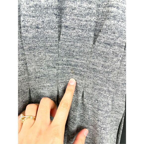 Madewell Gray/Black  Park Line Knit Dress Short Sleeve Pockets Size 0 - Picture 7 of 11